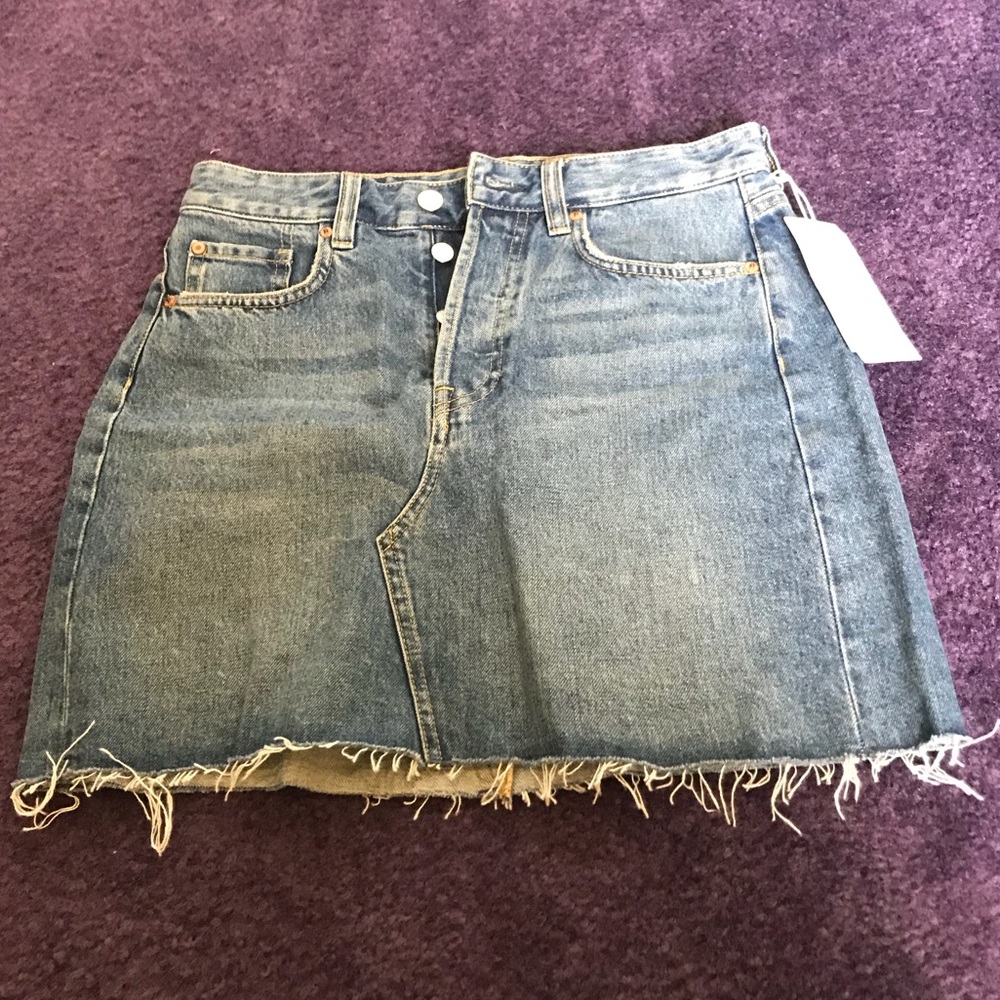 Denim mini skirt